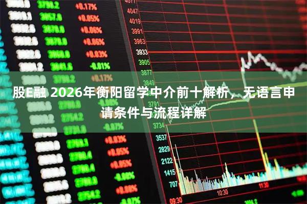 股E融 2026年衡阳留学中介前十解析，无语言申请条件与流程详解