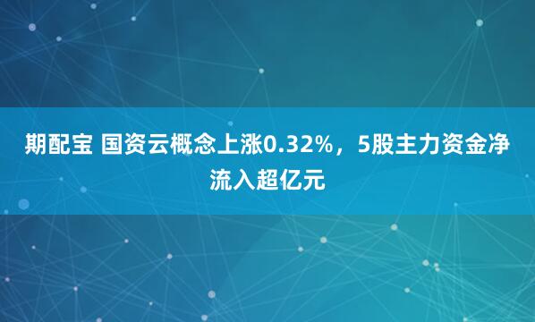 期配宝 国资云概念上涨0.32%，5股主力资金净流入超亿元